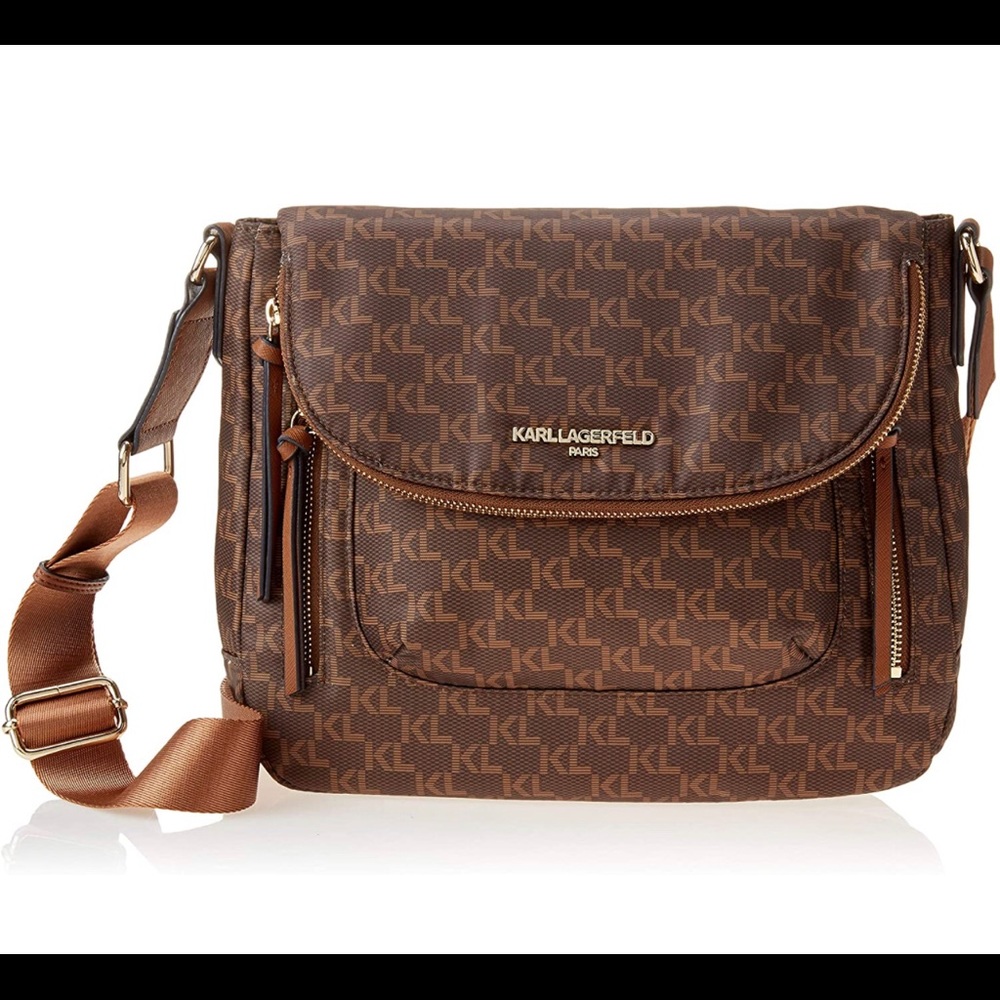 Karl Lagerfeld Paris Applique Flap Messenger Bag